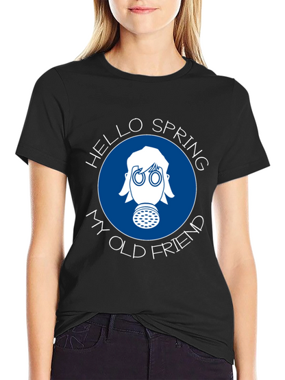 Hello Spring T-Shirt - Gas Mask Design