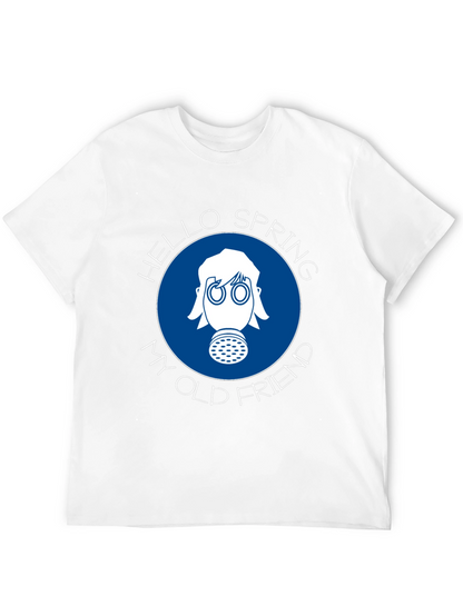Hello Spring T-Shirt - Gas Mask Design