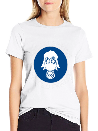Hello Spring T-Shirt - Gas Mask Design