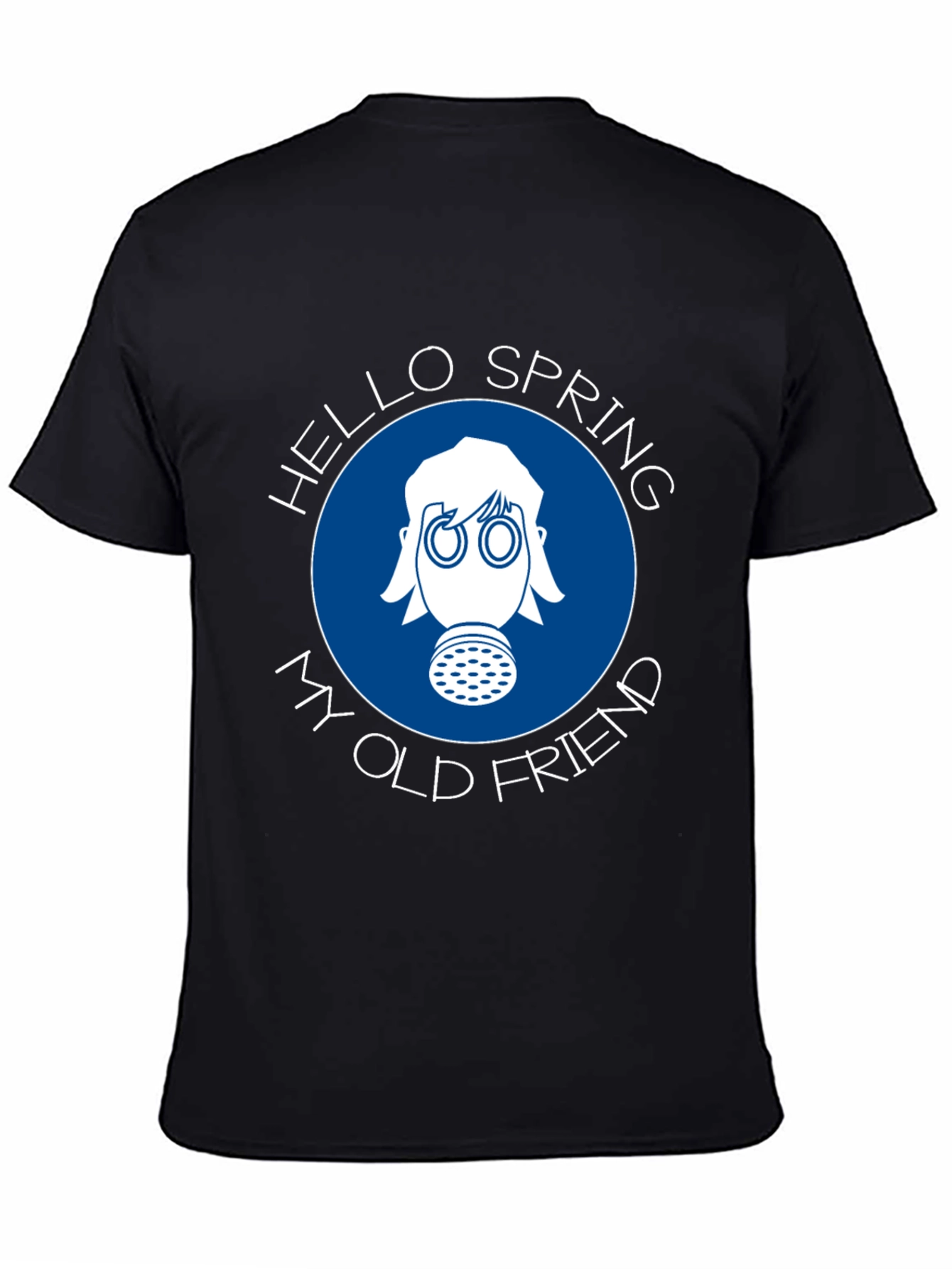 Hello Spring T-Shirt - Gas Mask Design