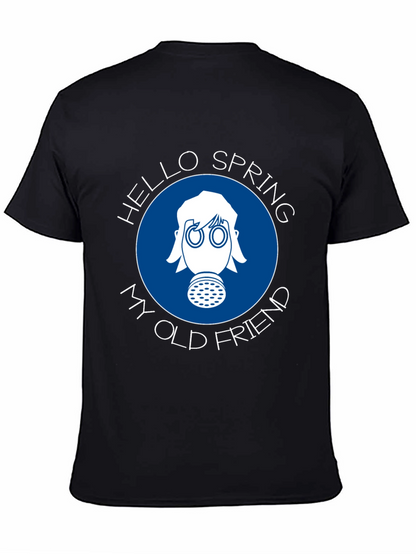 Hello Spring T-Shirt - Gas Mask Design