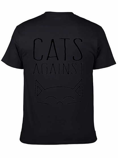 Cats Against T-Shirt - Black Graphic Tee