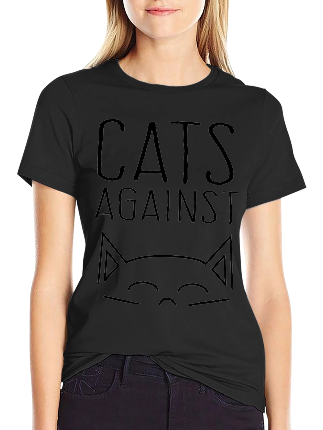 Cats Against T-Shirt - Black Graphic Tee