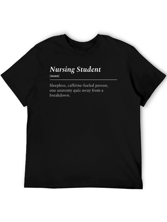 Nursing Student Definition Graphic Tee - Black