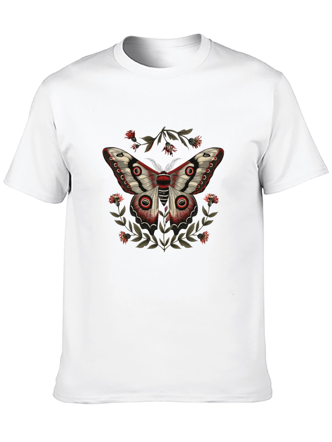 Butterfly Graphic Print Mens Black T-shirt