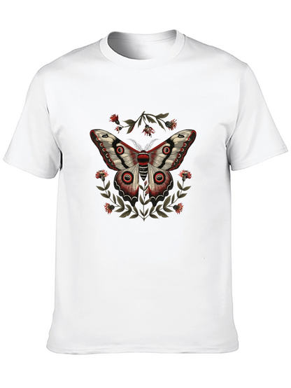 Butterfly Graphic Print Mens Black T-shirt