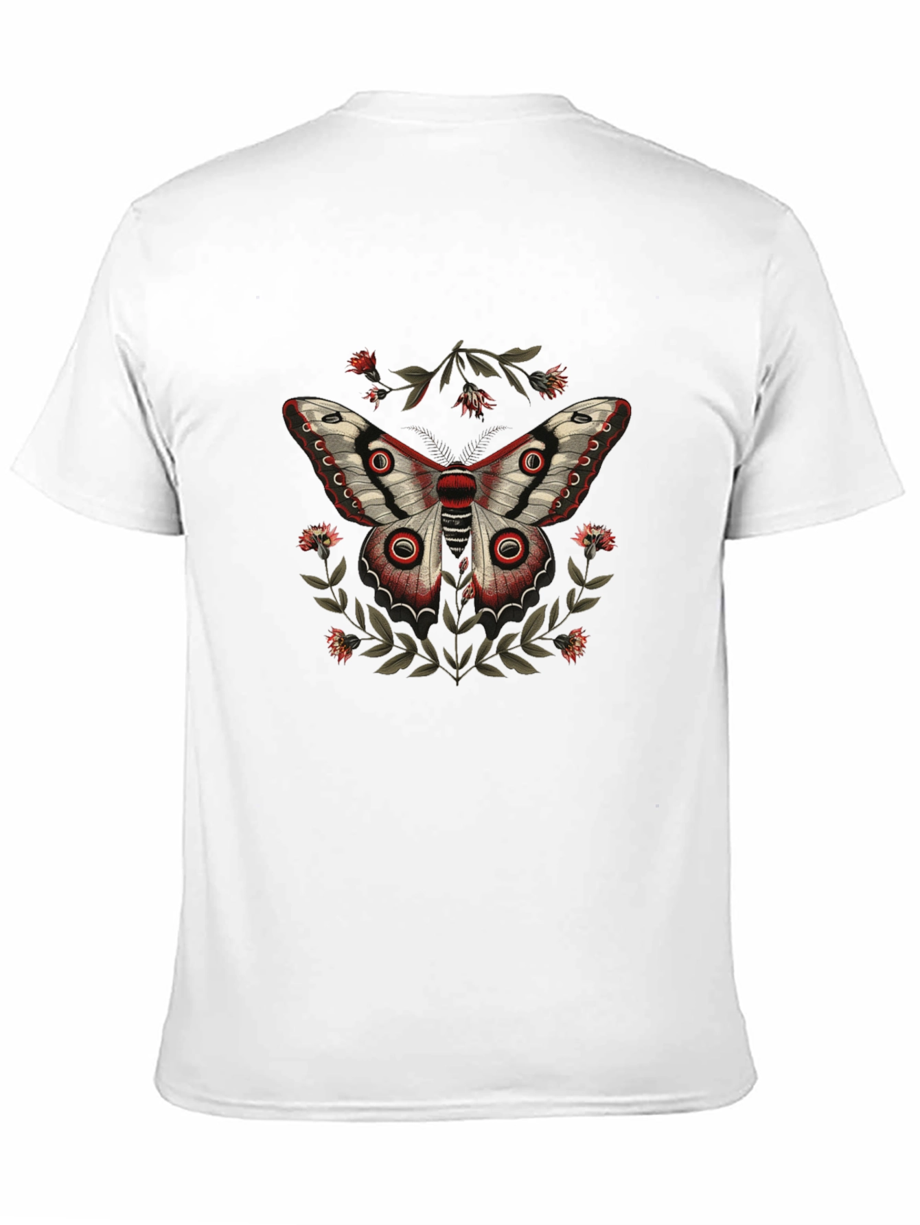 Butterfly Graphic Print Mens Black T-shirt