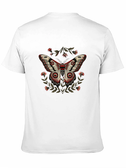 Butterfly Graphic Print Mens Black T-shirt
