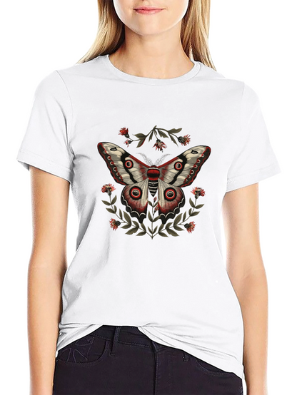 Butterfly Graphic Print Mens Black T-shirt
