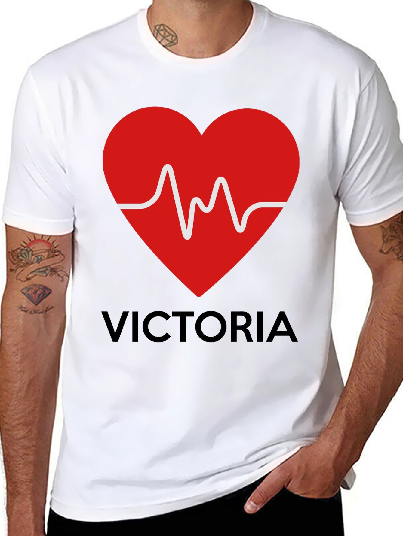 Heartbeat Victoria Personalized T-Shirt