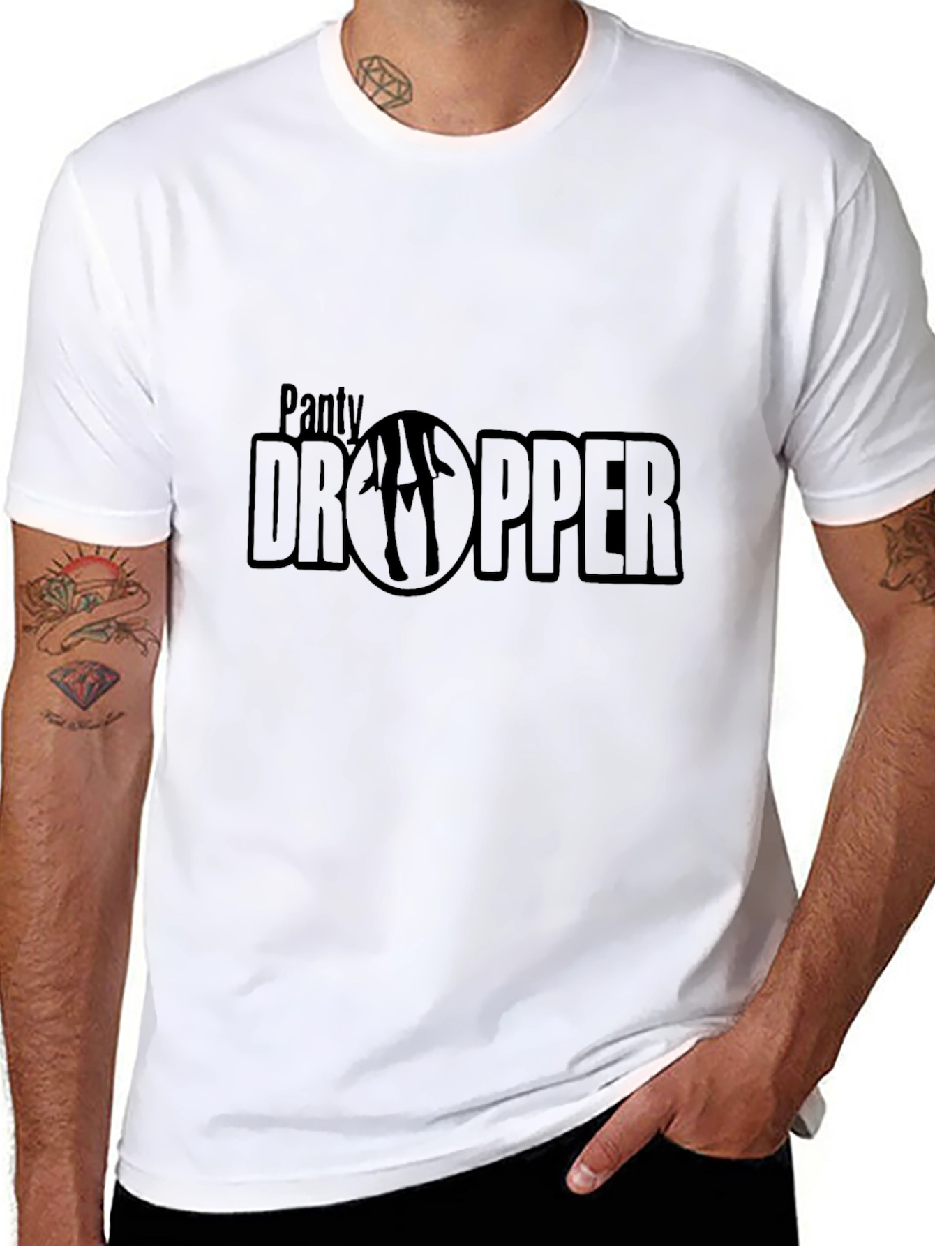 Panty Dropper Graphic Tee - Black Cotton T-Shirt