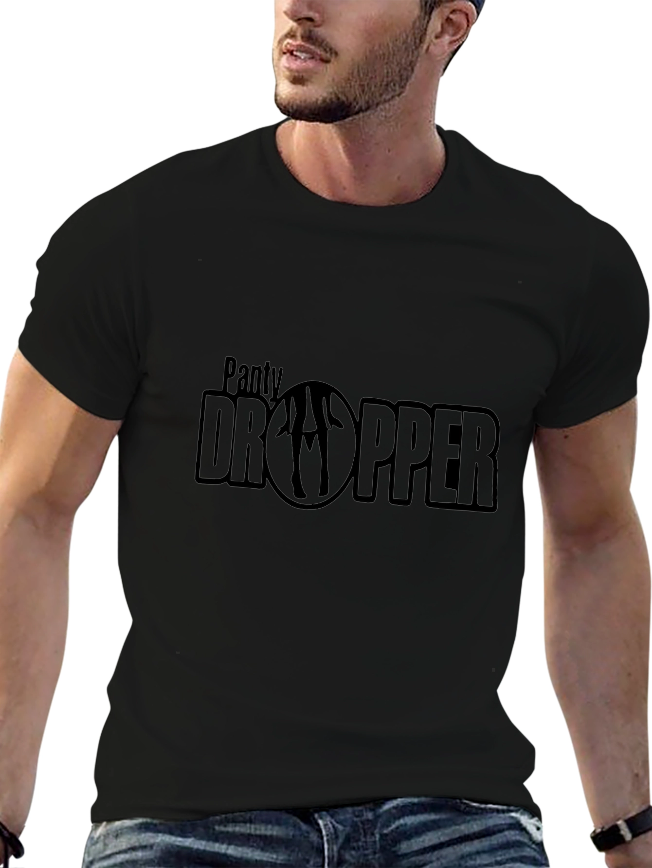 Panty Dropper Graphic Tee - Black Cotton T-Shirt