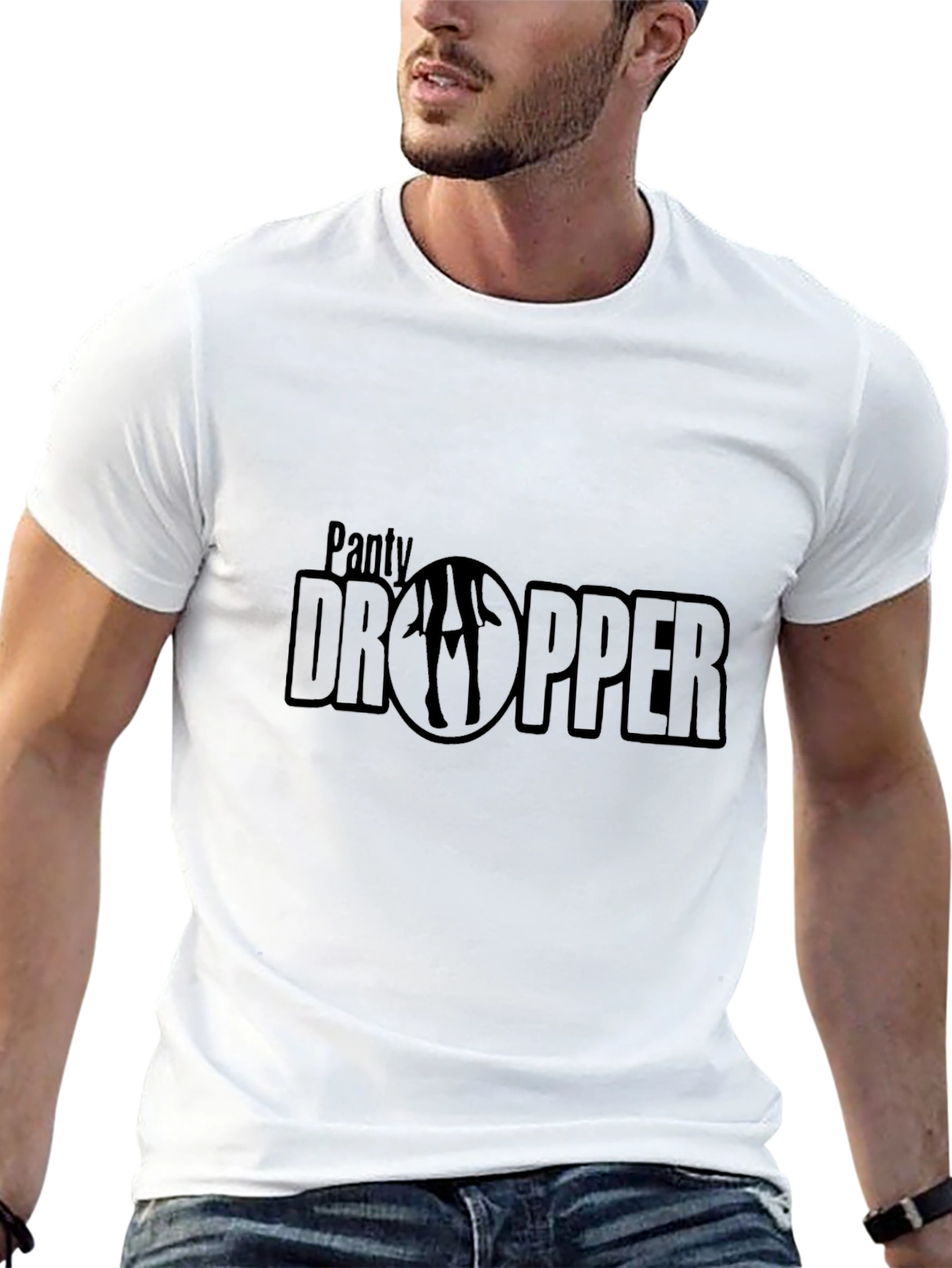 Panty Dropper Graphic Tee - Black Cotton T-Shirt