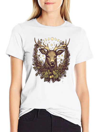 Mystic Deer Graphic Tee - Mens Black T-Shirt