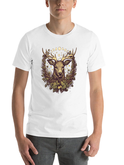 Mystic Deer Graphic Tee - Mens Black T-Shirt