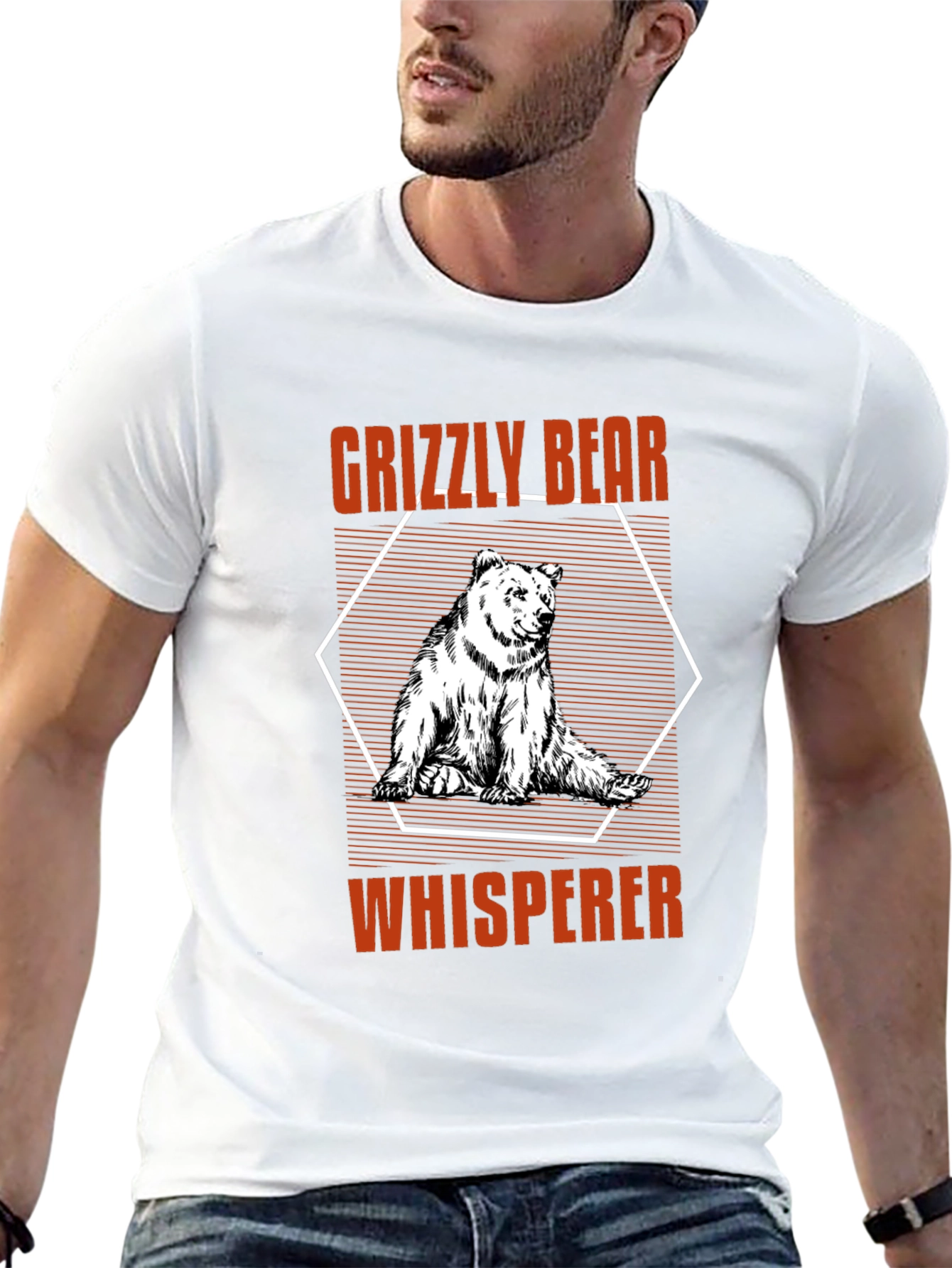 Grizzly Bear Whisperer Black Graphic Tee