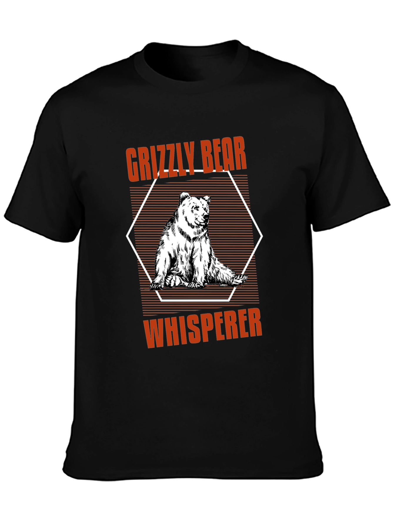 Grizzly Bear Whisperer Black Graphic Tee