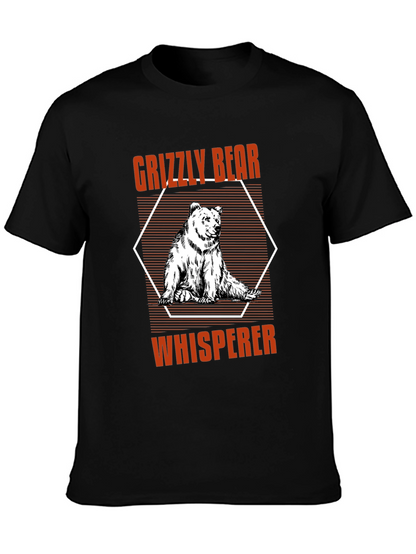 Grizzly Bear Whisperer Black Graphic Tee