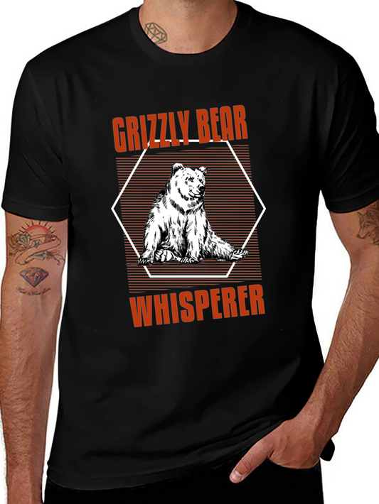 Grizzly Bear Whisperer Black Graphic Tee