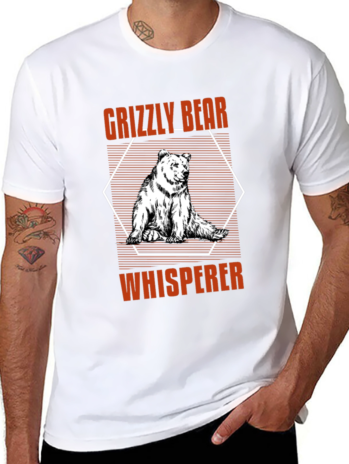 Grizzly Bear Whisperer Black Graphic Tee