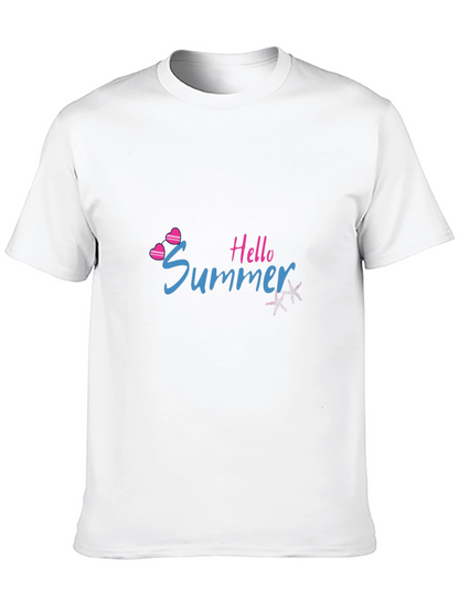 Hello Summer Black Graphic T-Shirt