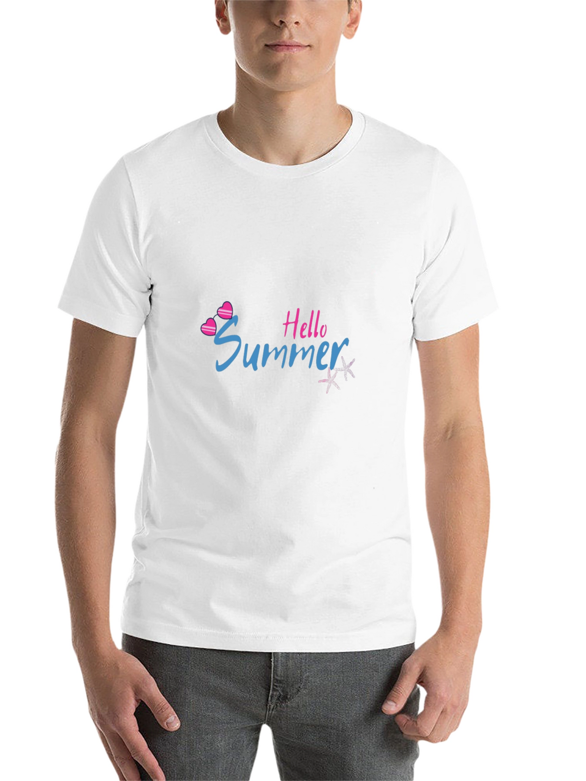 Hello Summer Black Graphic T-Shirt