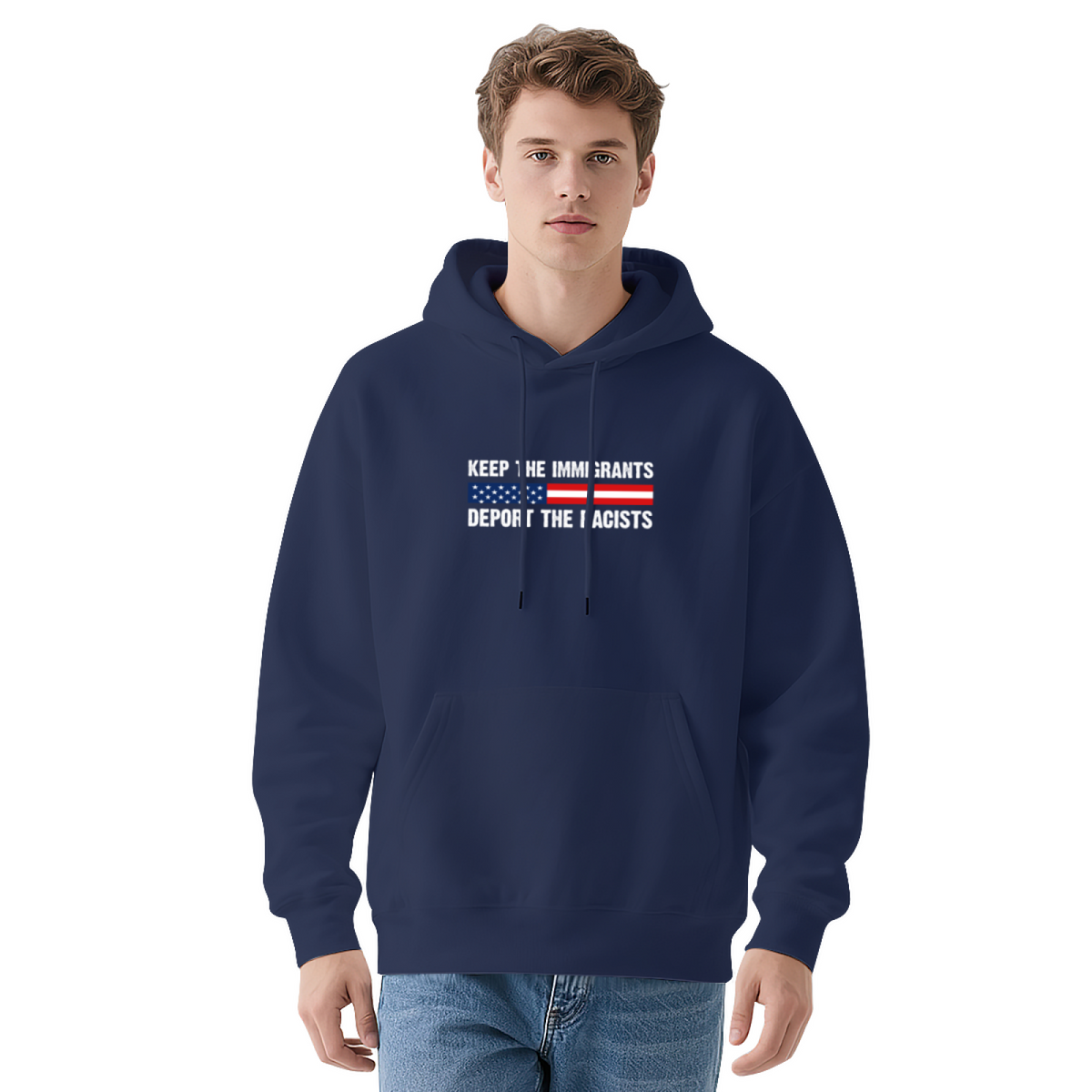 Streetwear Hoodie - Slogan Keep Immigrants