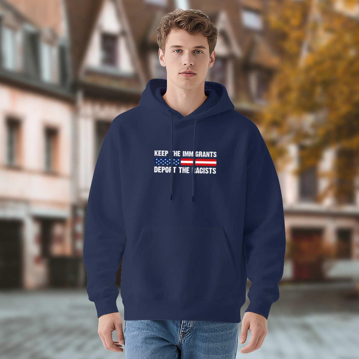 Streetwear Hoodie - Slogan Keep Immigrants