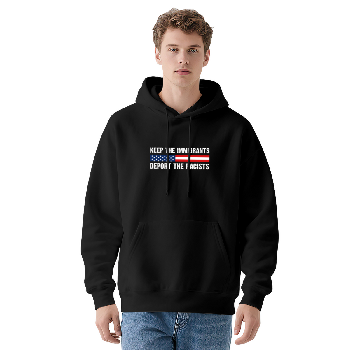 Streetwear Hoodie - Slogan Keep Immigrants