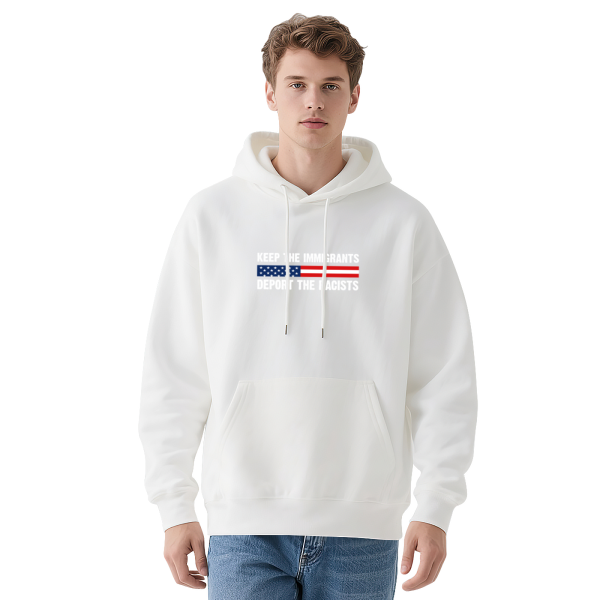 Streetwear Hoodie - Slogan Keep Immigrants
