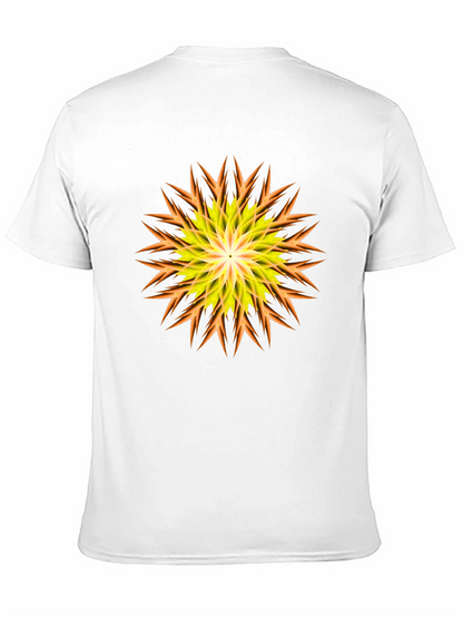 Vibrant Yellow & Orange Floral Graphic Tee