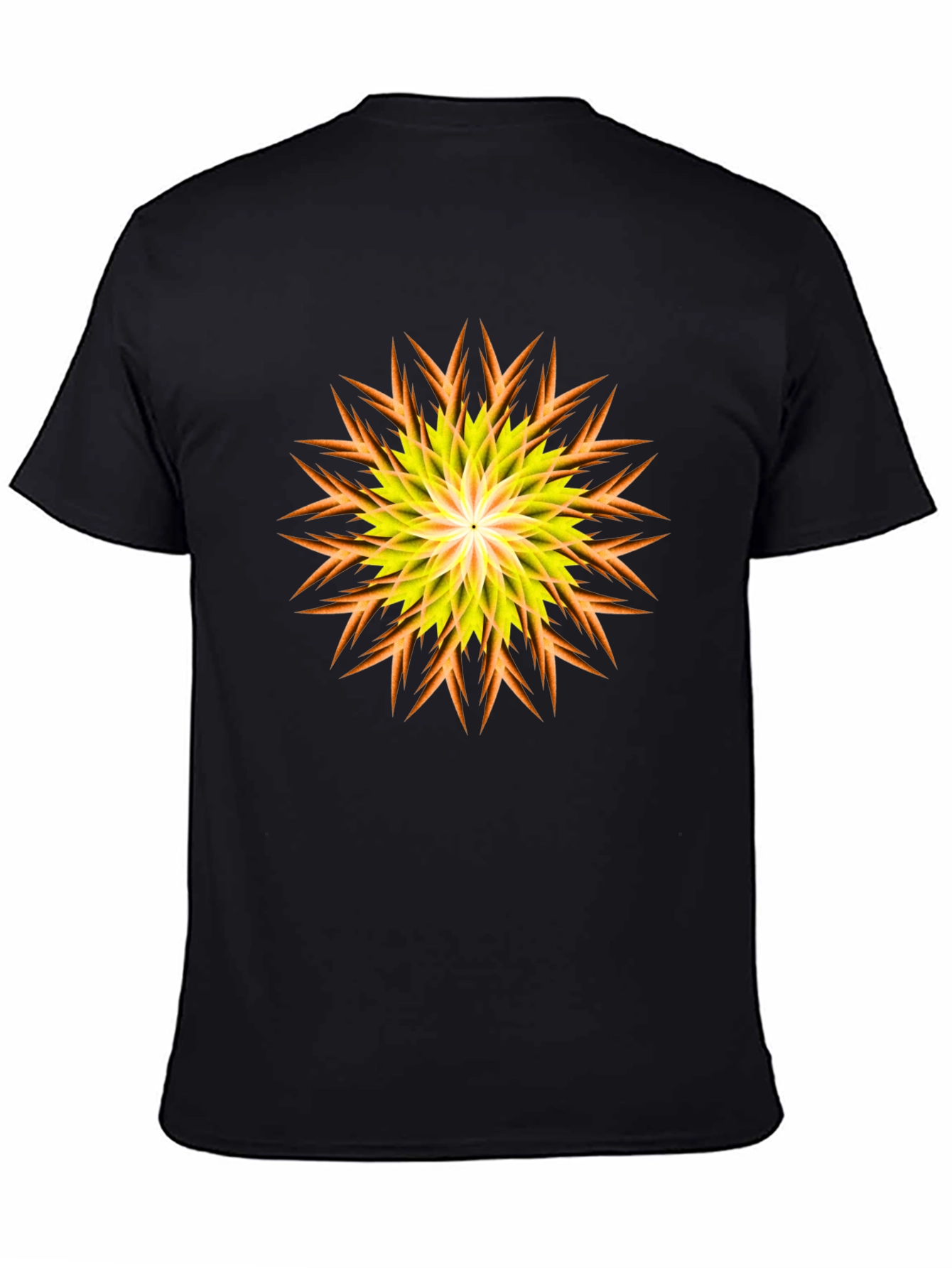 Vibrant Yellow & Orange Floral Graphic Tee