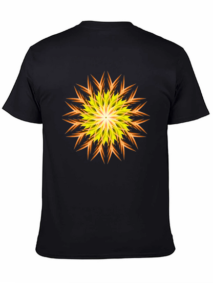 Vibrant Yellow & Orange Floral Graphic Tee