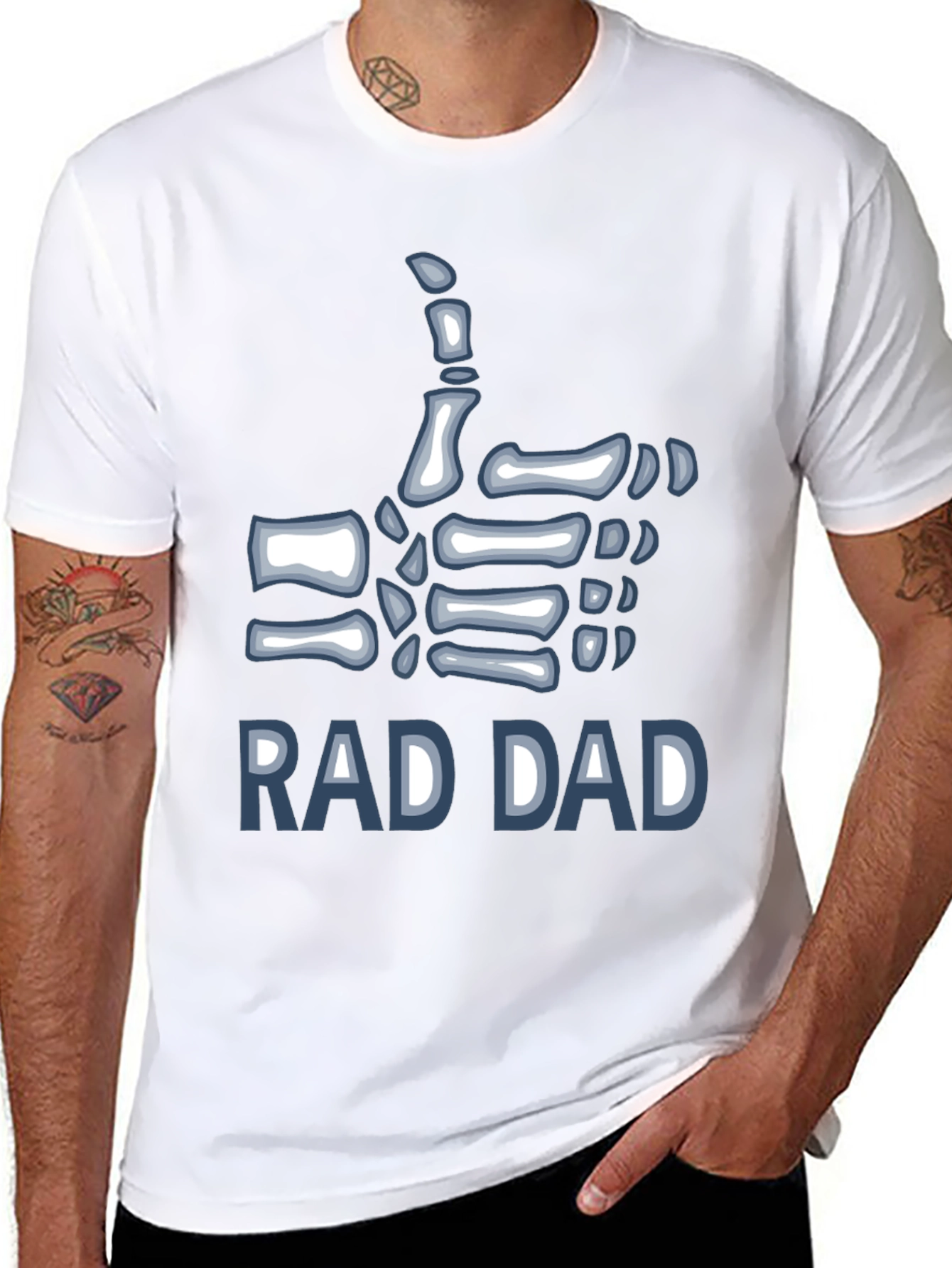 Rad Dad Skeleton Hand T-Shirt