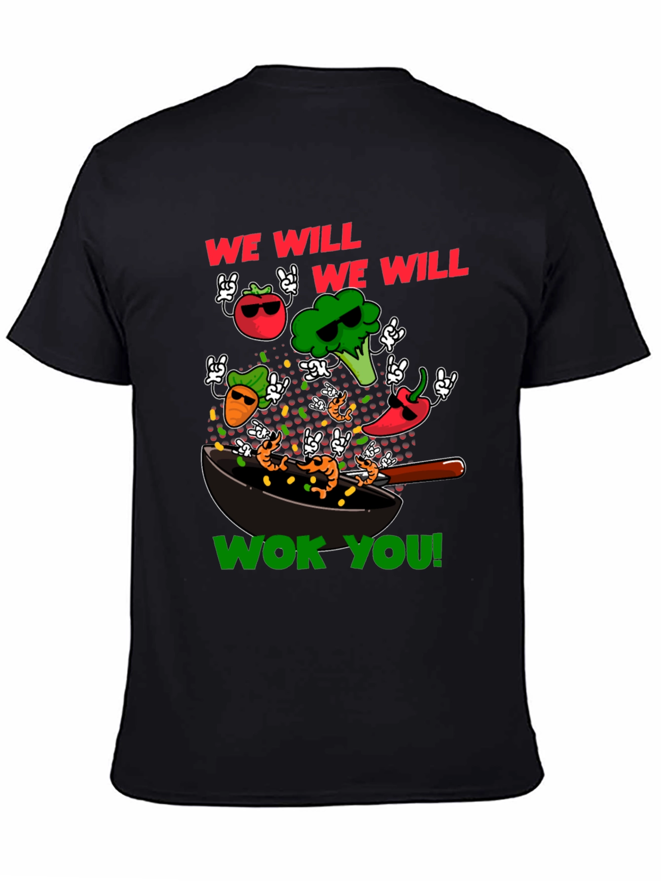 Wok You Funny T-Shirt - Foodie Rock & Roll!