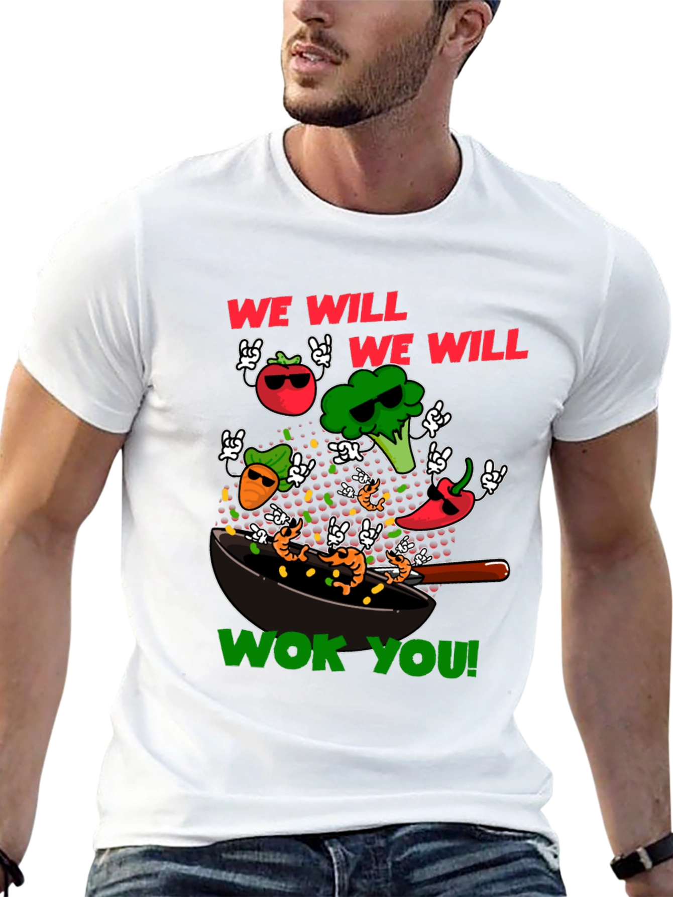 Wok You Funny T-Shirt - Foodie Rock & Roll!