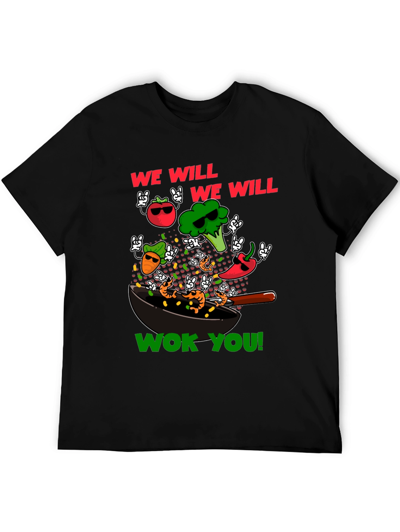 Wok You Funny T-Shirt - Foodie Rock & Roll!