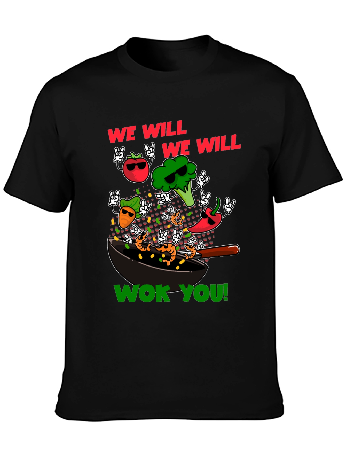 Wok You Funny T-Shirt - Foodie Rock & Roll!
