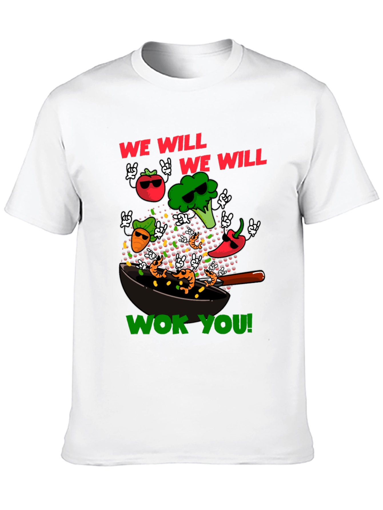 Wok You Funny T-Shirt - Foodie Rock & Roll!