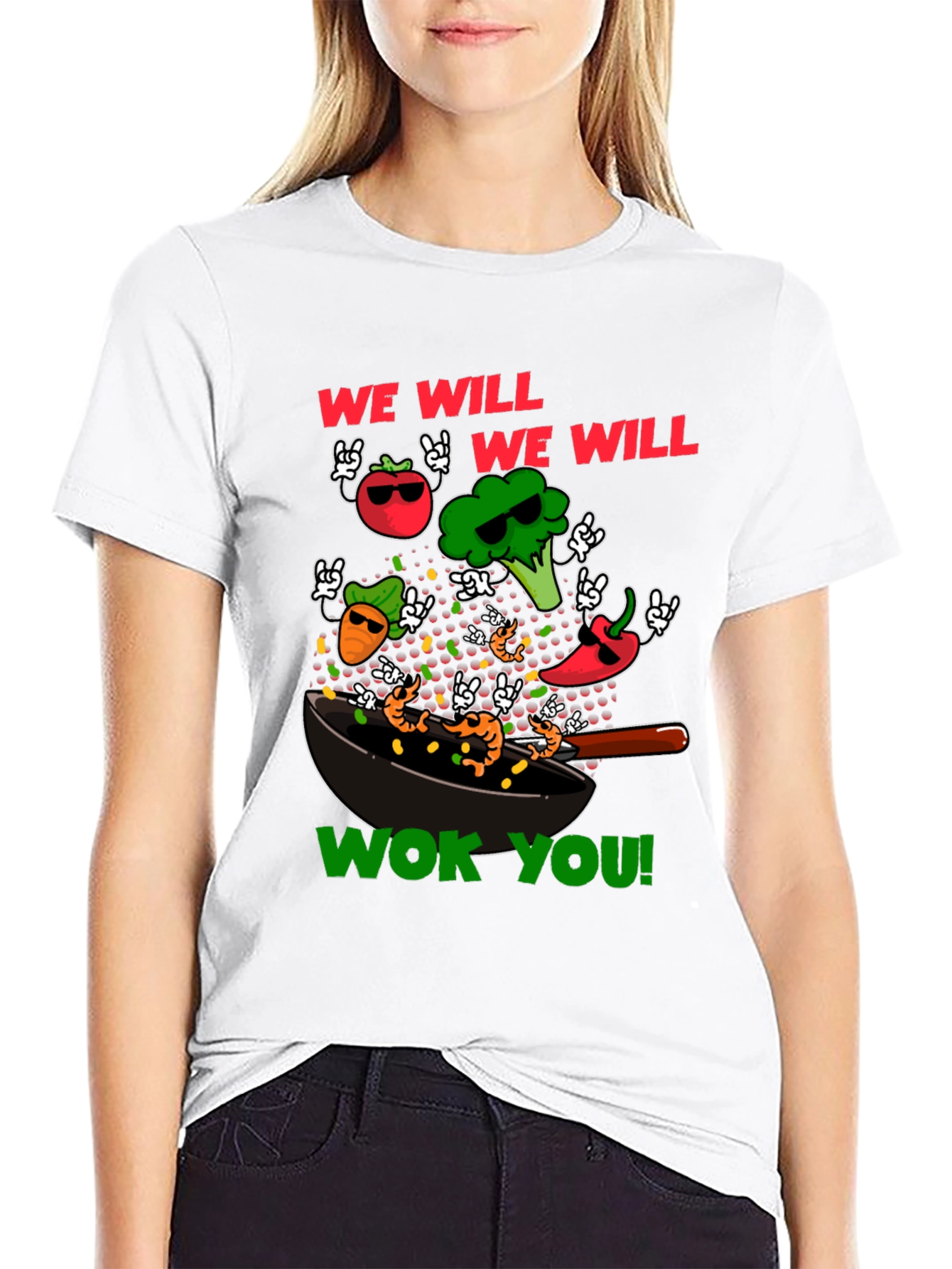 Wok You Funny T-Shirt - Foodie Rock & Roll!