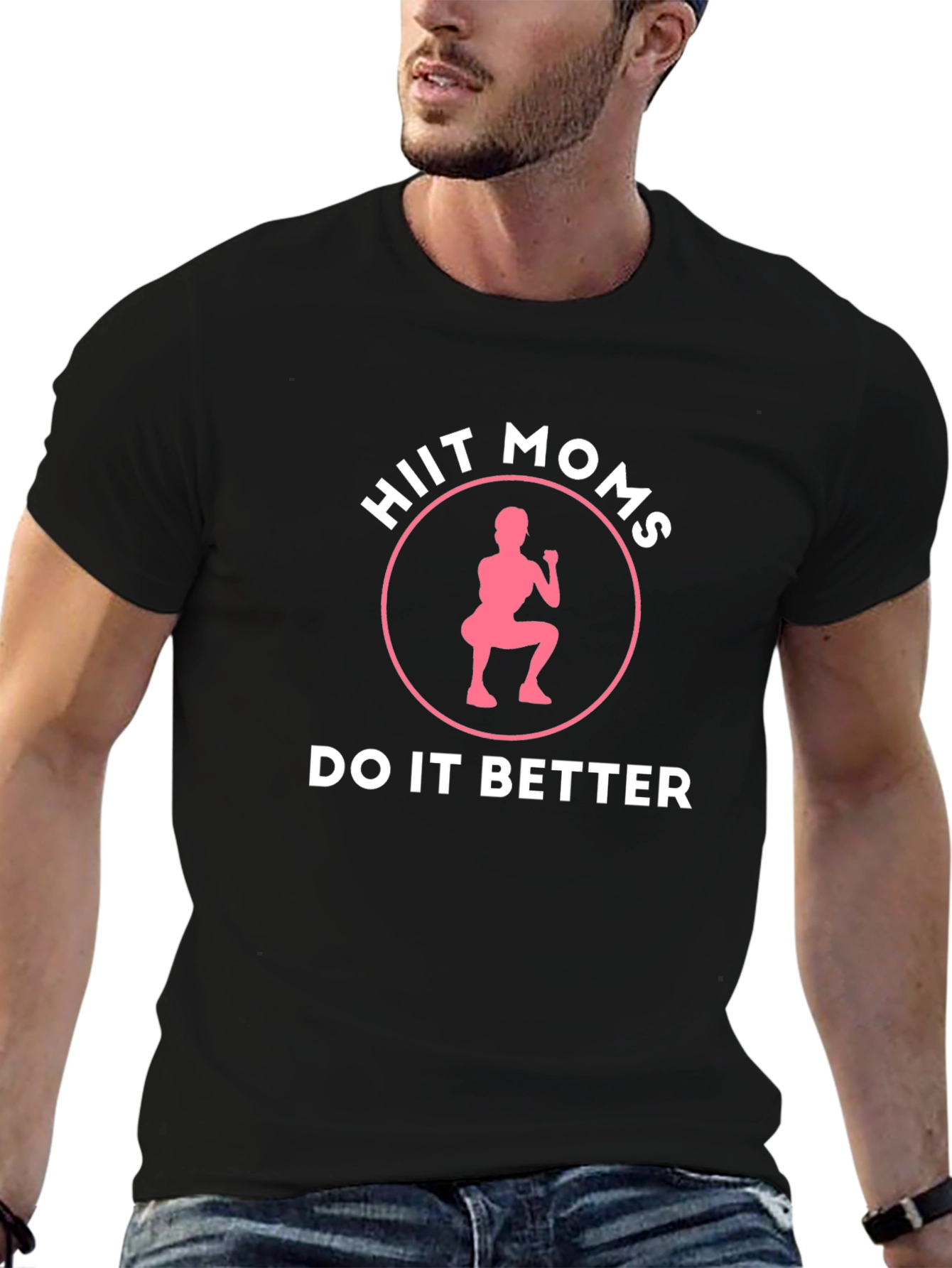 HIIT Moms Black Graphic T-Shirt