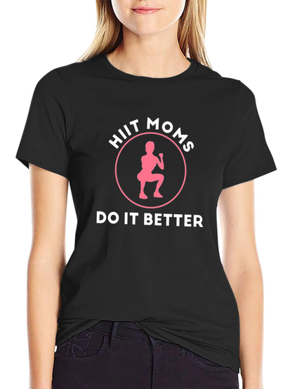 HIIT Moms Black Graphic T-Shirt