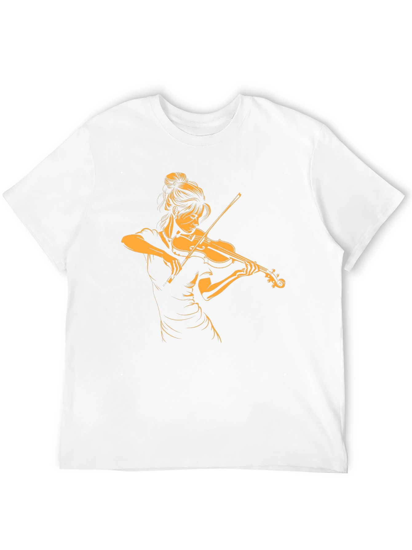 Violinist Graphic Tee - Black Cotton T-Shirt