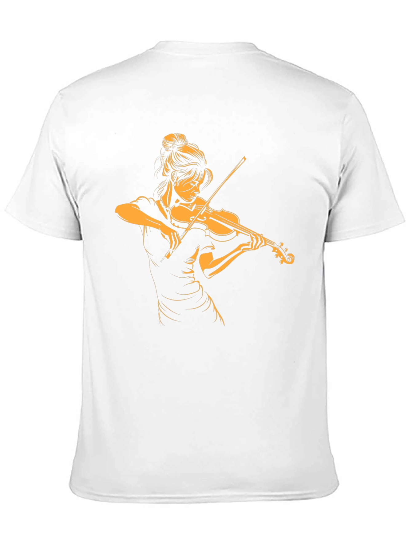 Violinist Graphic Tee - Black Cotton T-Shirt