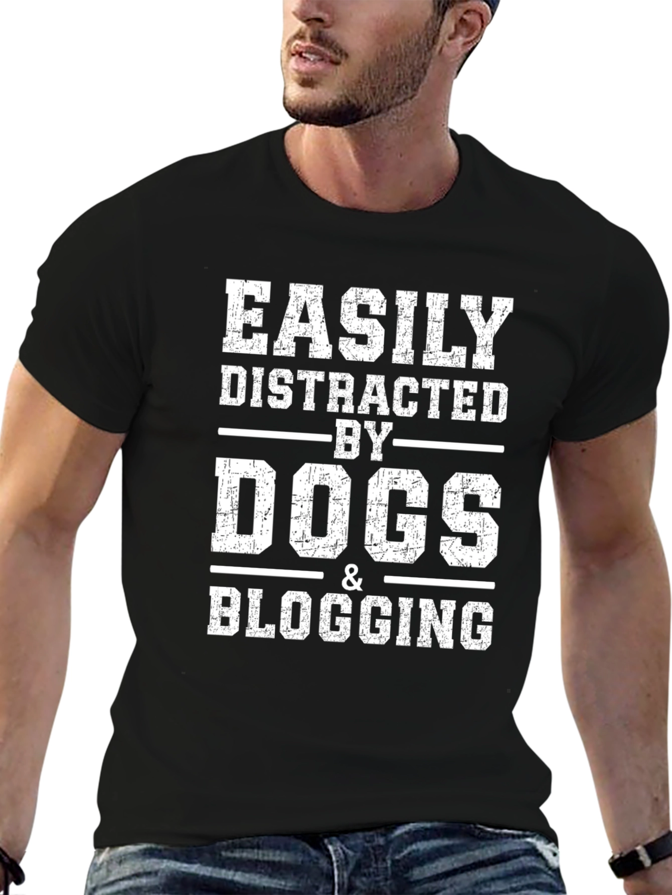Easily Distracted By Dogs & Blogging T-Shirt