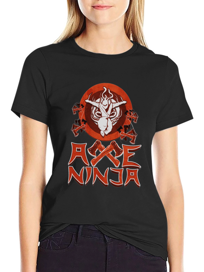 Axe Ninja Graphic T-Shirt - Black