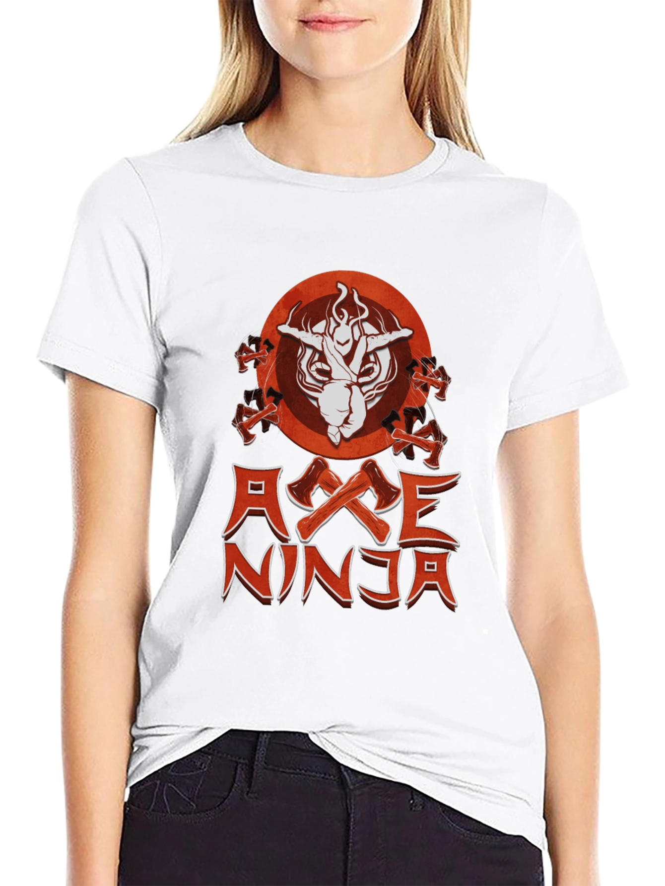 Axe Ninja Graphic T-Shirt - Black