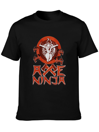 Axe Ninja Graphic T-Shirt - Black