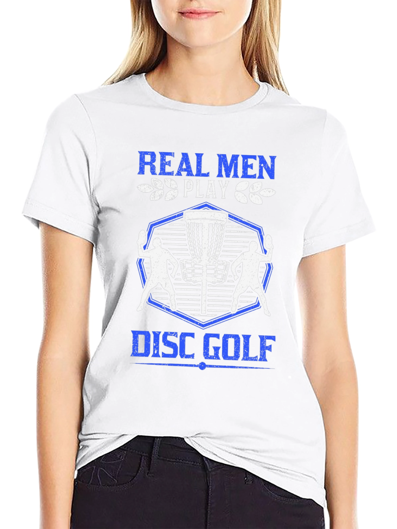 Real Men Play Disc Golf T-Shirt - Black
