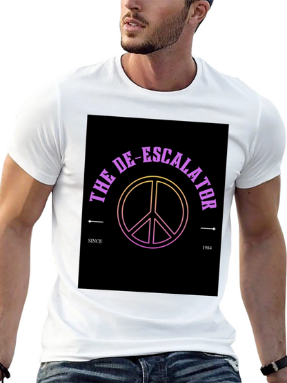 The De-Escalator Peace Sign Black T-Shirt